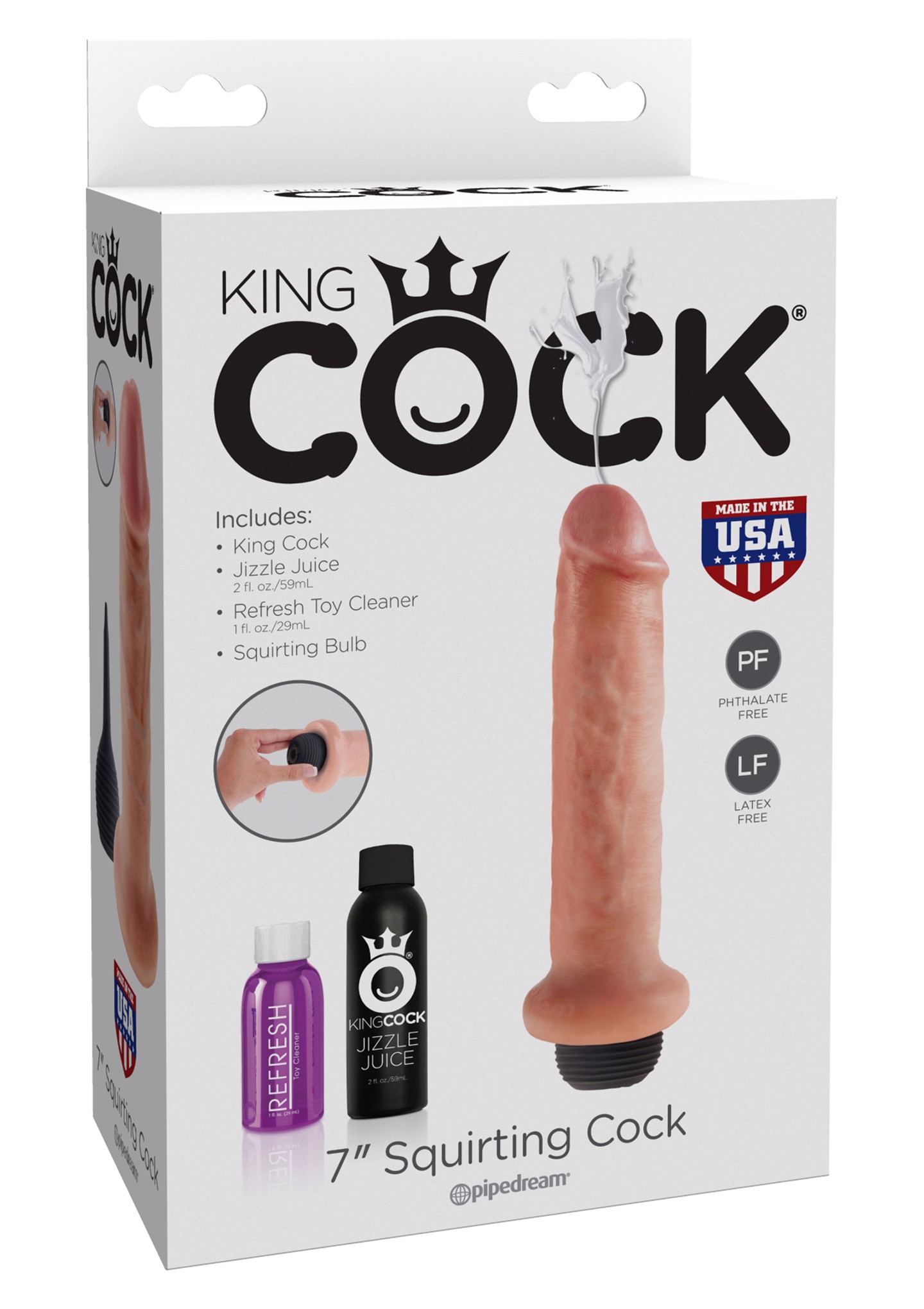 Squirting Cock 7 Inch Light skin tone - Realistic